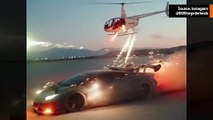 YouTuberがヘリコプターからランボルギーニに向けて花火を発射した動画で告発される