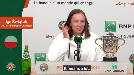 Swiatek 'proud' after claiming fourth French Open title