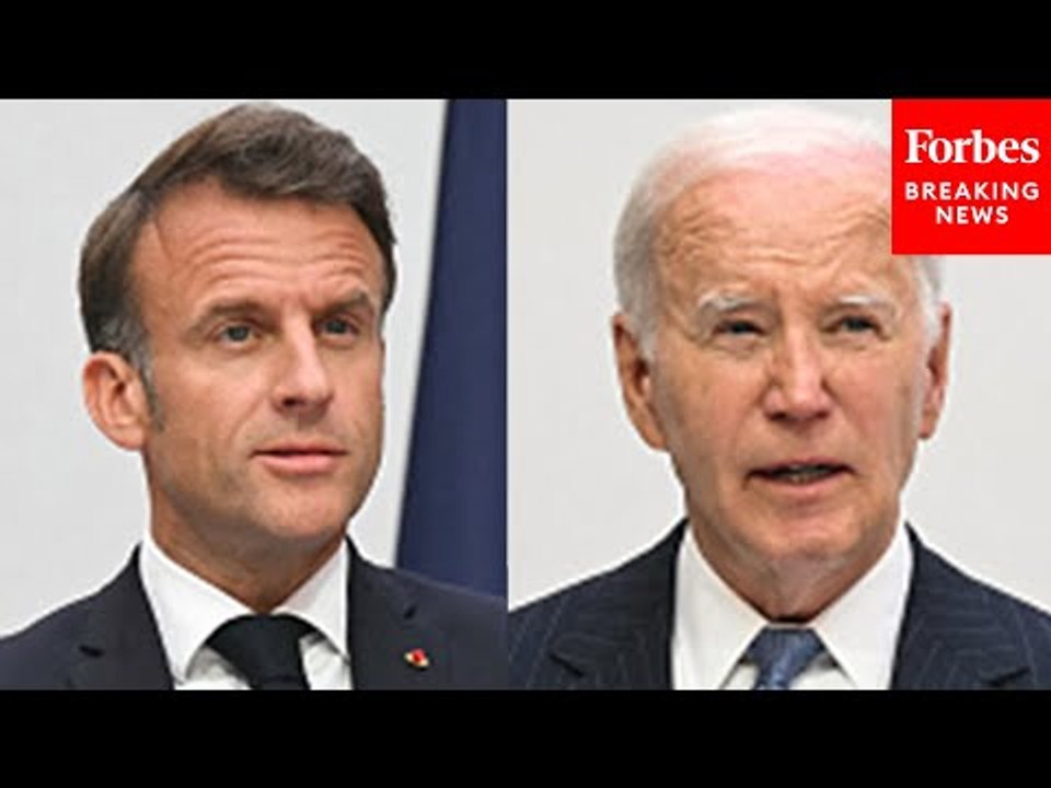 JUST IN: President Biden And French President E...