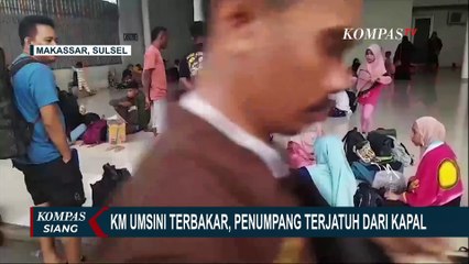 KM Umnisi Terbakar, Para Penumpang Panik Berlarian Selamatkan Diri
