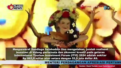 Gelar ITIF 2024, Kemenparekraf Realisasikan Investasi Pariwisata dan Ekonomi Kreatif Rp 862,8 Miliar
