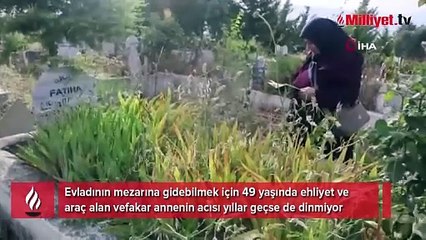 Vefat eden oğlu için 49 yaşında ehliyet ve araç aldı! Her cuma mezarlığa gidiyor