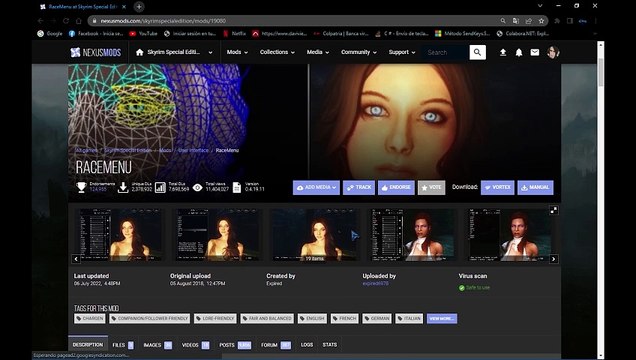 Mods Skyrim SE V1.5.97 (Parte 7) RaceMenu y AdressLibrary