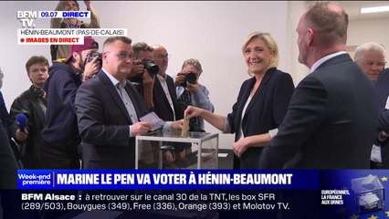 Descargar video: Élections européennes: Marine le Pen a voté à Hénin-Beaumont, dans le Pas-de-Calais