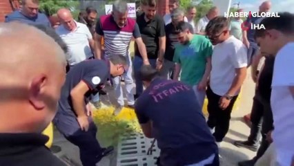 Yok böyle talihsizlik! Sınava girecekti mazgala düştü! Herkes seferber oldu