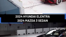 2024 Hyundai Elentra vs 2024 Mazda 3 | IIHS Crash Test Moderate Overlap