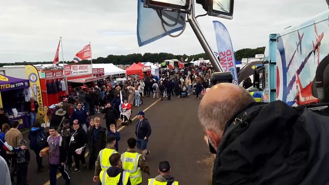 Crowds building at RAF Cosford hours before the airshow