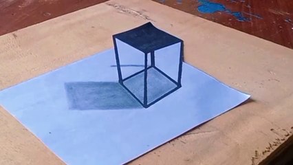 Drawing on paper | simple drawing | easy 3d drawing