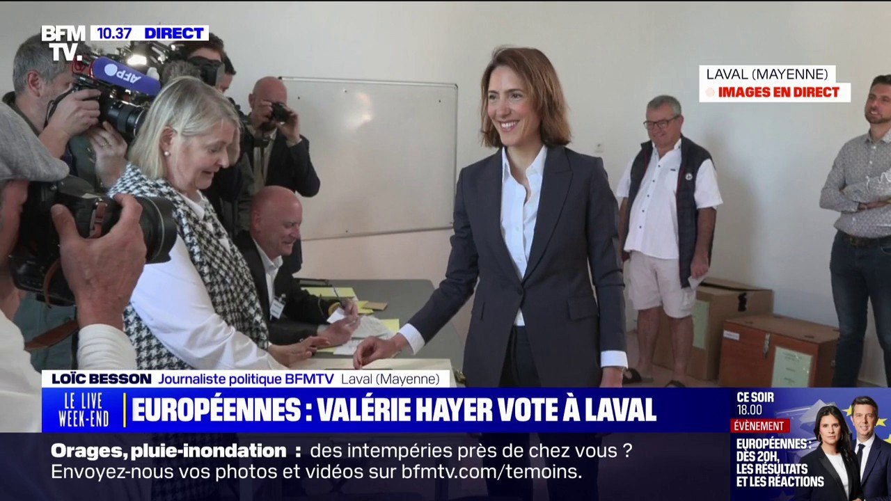 Élections européennes: Valérie Hayer a voté à Laval, en Mayenne