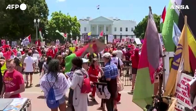 Washington, protesta pro-Palestina davanti alla Casa bianca