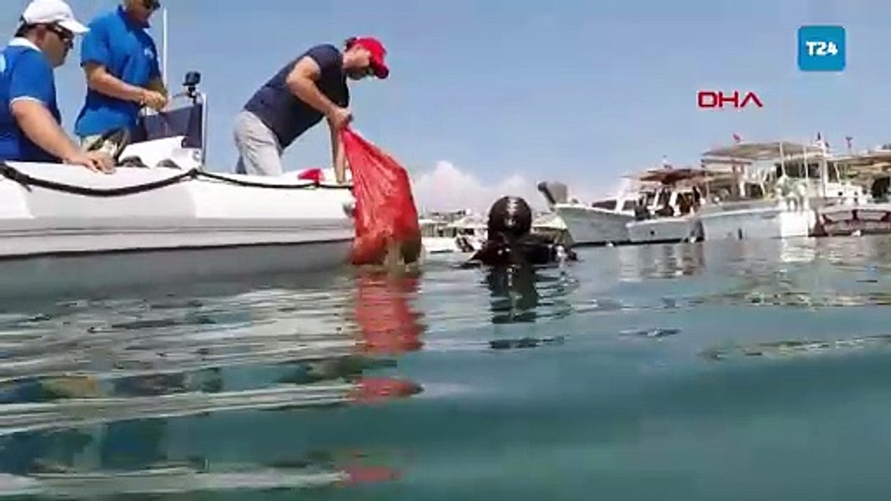 Muğla’da deniz dibinden 17 ton atık çıkarıldı