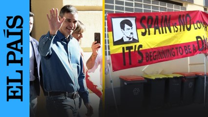Pedro Sánchez y su mujer son recibido con insultos al acudir a votar