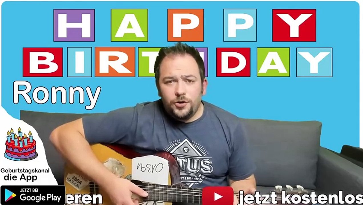 Happy Birthday, Ronny! Geburtstagsgrüße an Ronny