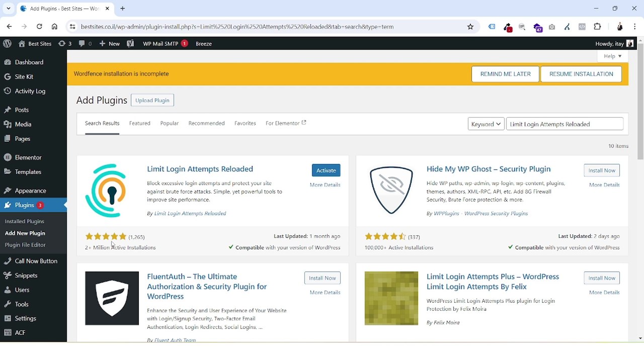 איך אפשר להגביל ניסיונות התחברות לאתר שלכם ולחסום בוטים Limit Login Attempts: איתי ורצ'יק IVBS SEO / PPC