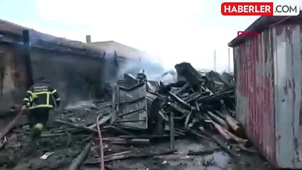 Aksaray'da Kereste Deposunda Çıkan Yangın Söndürüldü