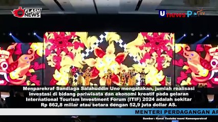 Sukses Gelar International Tourism Investment Forum 2024, Kemeparekraf Bakal Realisasikan Dana 800 Milyar Untuk Pariwisata dan Industri Kreatif