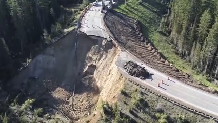 Large part of Teton Pass collapses in landslide as summer vacations hit their stride