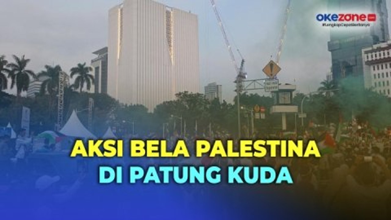 Massa Gelar Aksi Bela Palestina di Patung Kuda, Kumpulkan Uang Sumbangan Rp46 Juta dalam Sejam