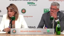 Tennis - Roland-Garros 2024 - Amélie Mauresmo and Gilles Moretton : 