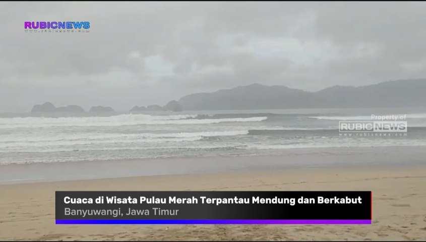 Cuaca di Wisata Pulau Merah Terpantau Mendung dan Berkabut, Ini Tugas Ekstra yang Dilakukan Life Guard