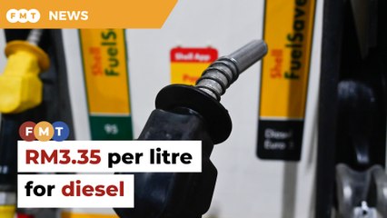 Govt to set new diesel price at RM3.35 per litre