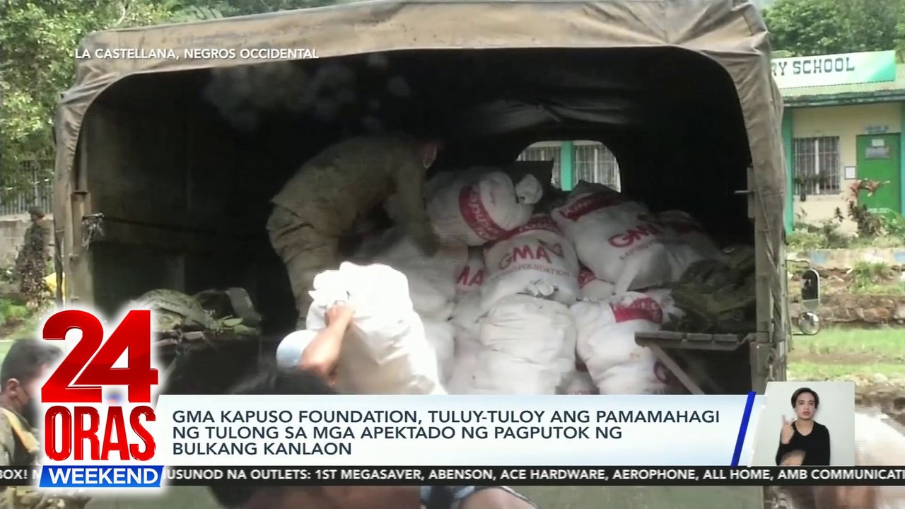 GMA Kapuso Foundation, tuluy-tuloy ang pamamahagi ng tulong sa mga apektado ng pagputok ng Bulkang Kanlaon | 24 Oras Weekend