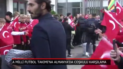 A Milli Futbol Takımı'na Almanya'da coşkulu karşılama