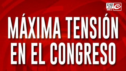 Máxima tensión en el Congreso: ya empezaron a colocar el vallado