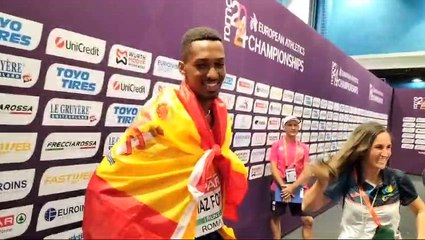 Jordan Díaz comparte sus emociones tras ganar oro en el Europeo 🥇