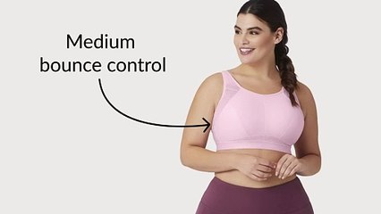 Plus Size No-Sweat Mesh Sports Bra Wirefree #1068