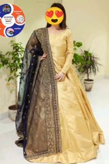 EID ARRIVAL Nug #Stone #Handwork And #Embroidery On #Dupatta With #Long #Flair Kalli #Maxi #Trouser  3Pcs