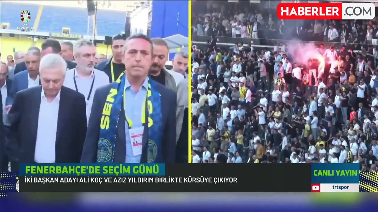 Kürsüye el ele çıktılar! İşte Aziz Yıldırım'ın Ali Koç'u başkan ilan ettiği anlar