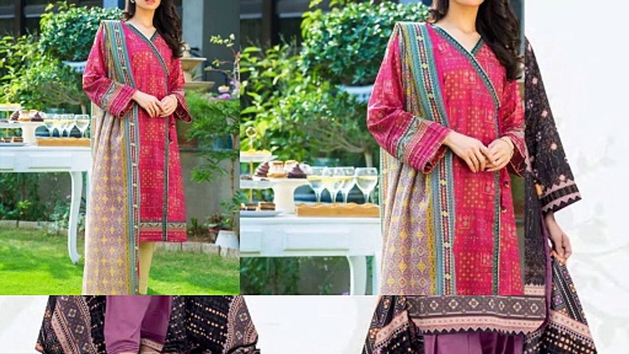 Simple Lawn 3 Piece Suits Designs With Beautiful Neck Designs ||Lawn ...