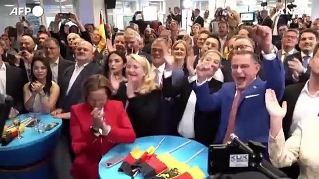 Europee Germania, i dirigenti di AfD esultano dopo gli exit poll