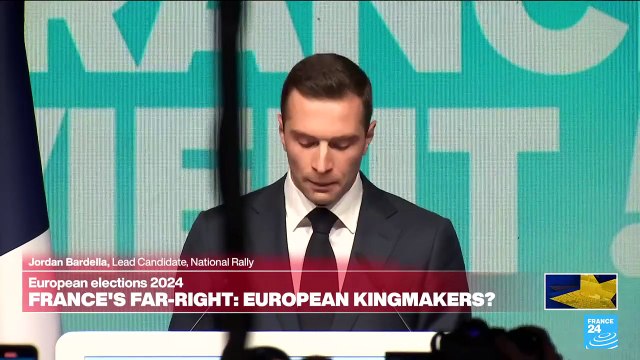 2024 European elections: National Rally's Bardella addresses voters after first results