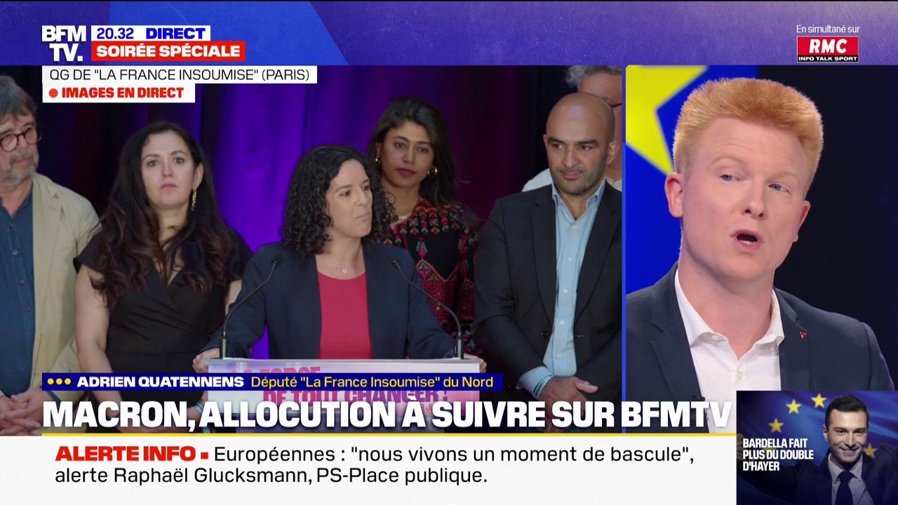 Européennes: "Quand la mobilisation populaire est au rendez-vous, le Rassemblement national peut être freiné", souligne Adrien Quatennens (LFI)