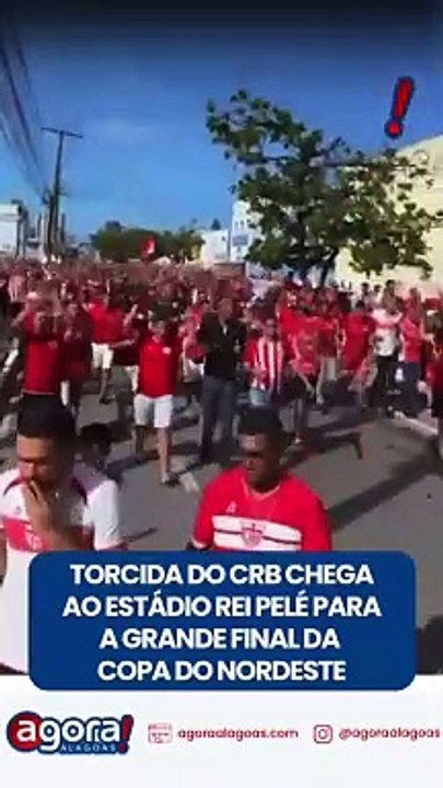 TORCIDA DO CRB CHEGA AO ESTÁDIO REI PELÉ PARA A GRANDE FINAL DA COPA DO NORDESTE