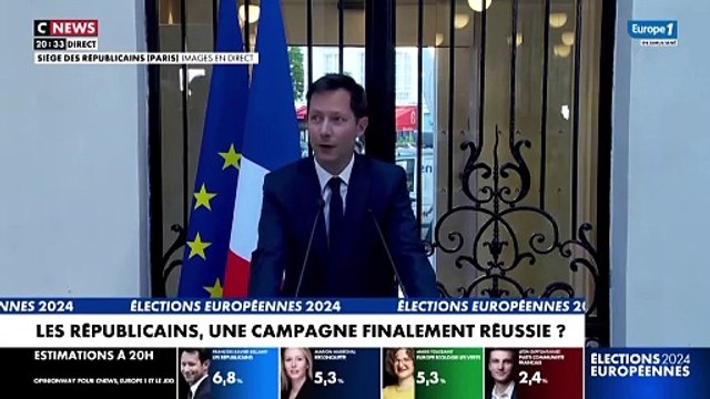 Européennes2024 : «Nous ne pouvons plus nous résigner à cette politique de communications, de spectacles et de slogans», assure François-Xavier Bellamy