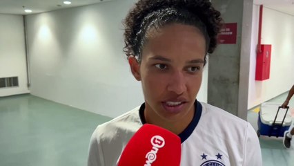 VÍDEO: Confiante, zagueira diz que Bahia “vai chegar lá bem” nas quartas de final; assista