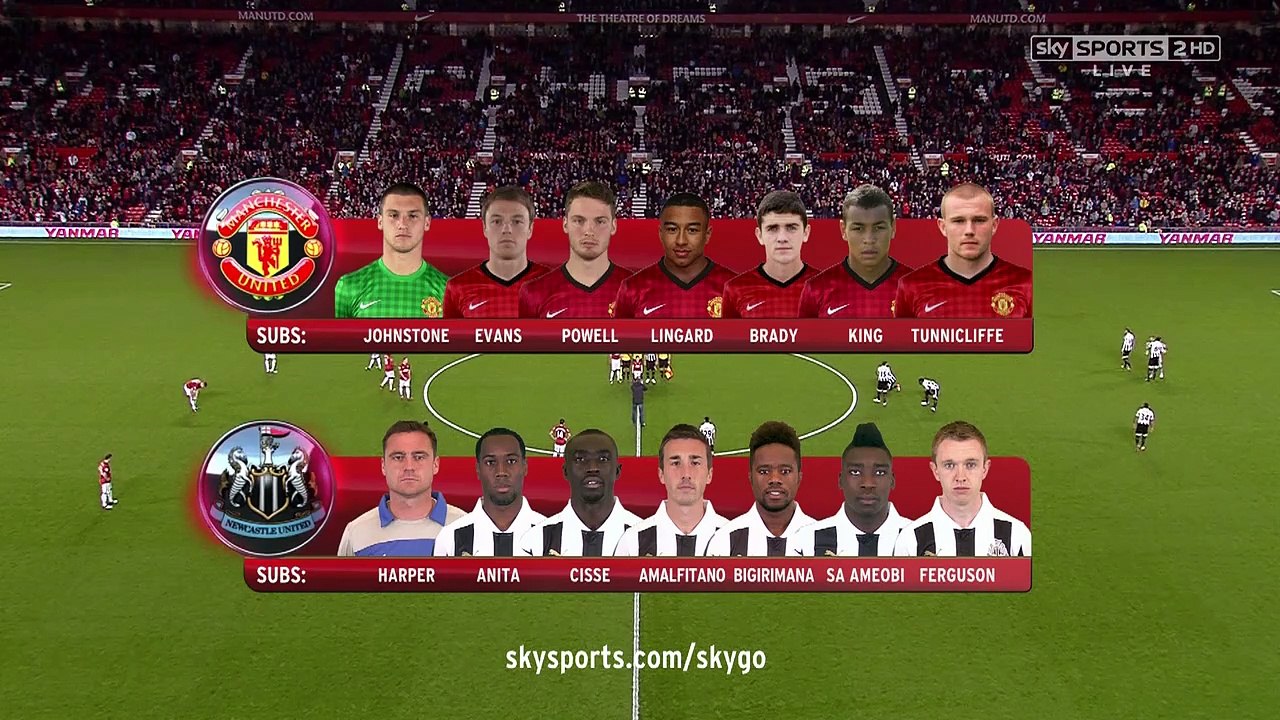 2012-13 Football League Cup  (3 Round)  Manchester United v Newcastle United  (26 September 2012)  PART 1
