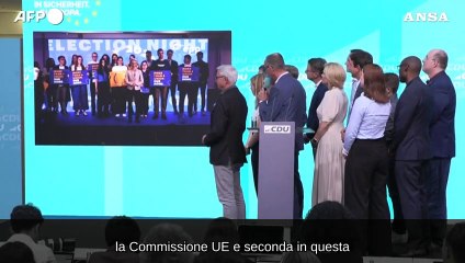 Europee Germania, Merz: "La Cdu ha vinto le elezioni, grave sconfitta per Scholz"