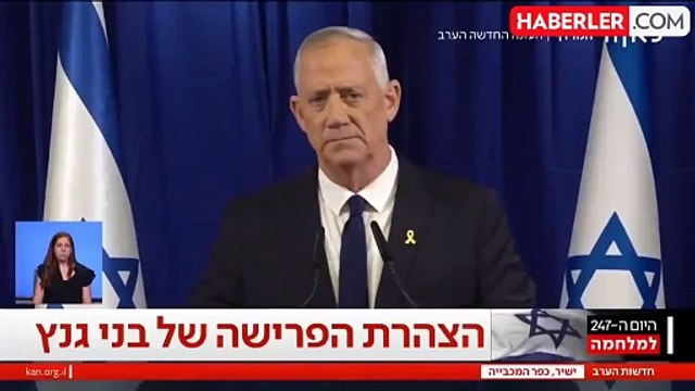 İsrail Savaş Kabinesi üyesi Benny Gantz istifa etti
