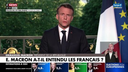 Européennes - Après le succès du RN, Emmanuel Macron annonce la dissolution de l'Assemblée Nationale dès ce soir avec un premier tour le 30 juin et un second le 7 juillet