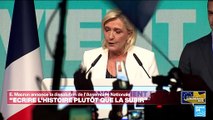 Dissolution de l'Assemblée nationale : Marine Le Pen réagit après les annonces de Macron