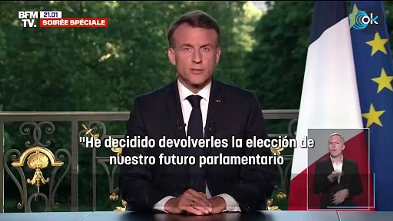 Macron disuelve la Asamblea francesa y convoca elecciones legislativas tras resultar arrasado por Le Pen