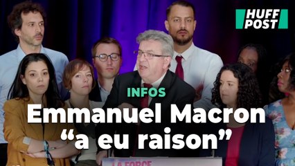 "Il a eu raison de dissoudre l'Assemblée" : Jean-Luc Mélenchon salue la décision d'Emmanuel Macron