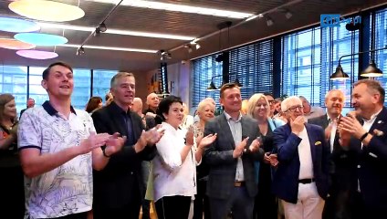 Eurowybory 2024. Oczekiwanie na wyniki w Koalicji Obywatelskiej w Koszalinie