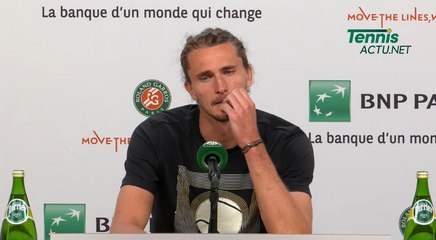Tennis - Roland-Garros 2024 - Alexander Zverev : "Ich habe alles getan, was ich konnte...“