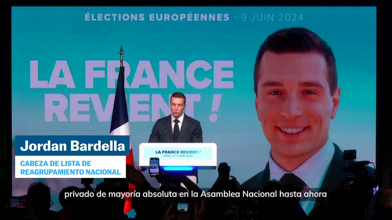 El candidato de Reagrupamiento Nacional pide elecciones legislativas en Francia