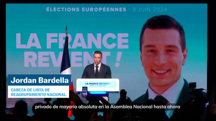 El candidato de Reagrupamiento Nacional pide elecciones legislativas en Francia